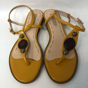 La fenice Venezia sandals women size 7.5 yellow